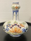 Delft Hand Painted Floral 52 D.P 3 Star Vase 5" Tall