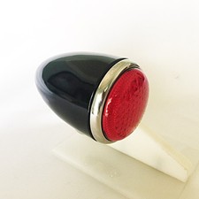 1937 Ford Tail Light - Black With Ss Bezel - Sealed 17 Led Lens - Rh - 12v