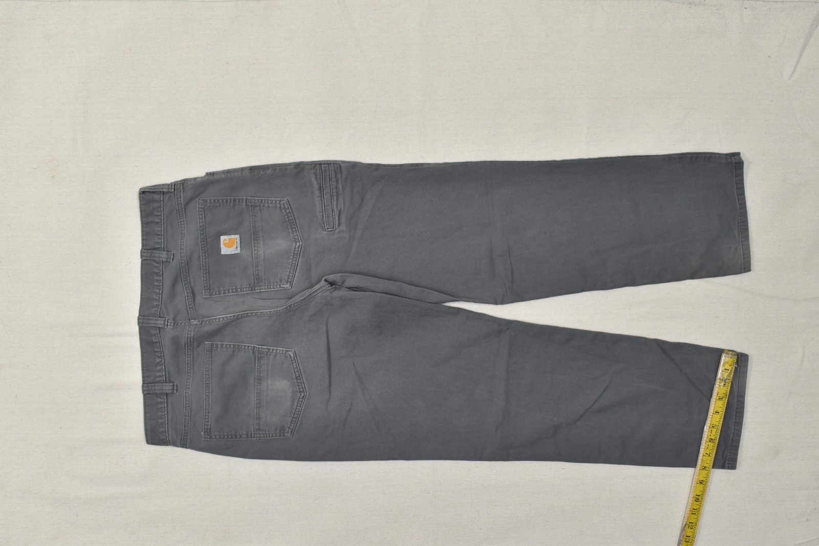 Carhartt Men's Rugged Flex Relaxed Fit Canvas 5-Pocket Work Pant Gray 36x32 thumbnail 7