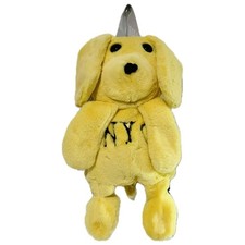 Kids Boys Girls Soft Plush Puppy Dog Small Travel Light Backpack - NYC Yellow