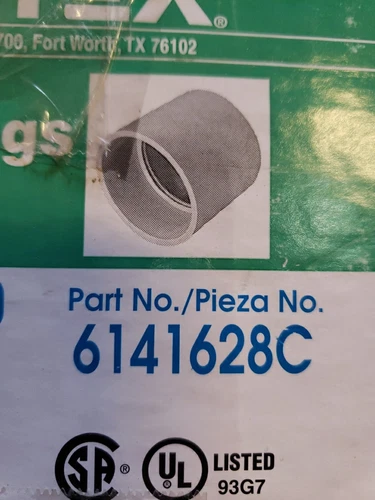 Box Of 10 Cantex 2" Gray PVC Couplings Part No. 6141628C New In Box