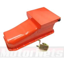 SB Chevy Drag Race Oil Pan 7QT 55-79 SBC 283 305 400 350 HV Racing Camaro Orange