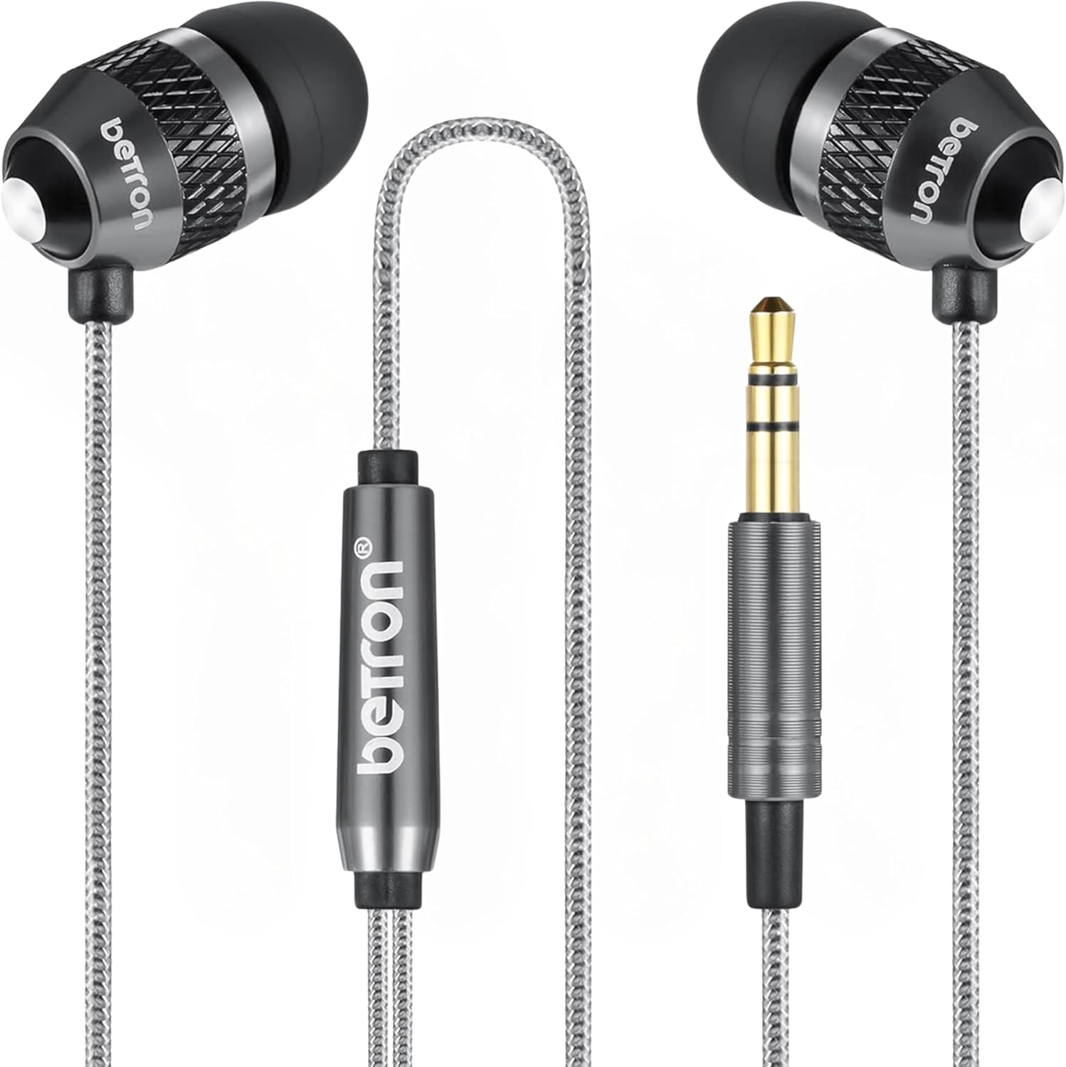 B25 Earphones, Noise Isolating In-Ear Wired Headphones with Strong Bass, Tangle-