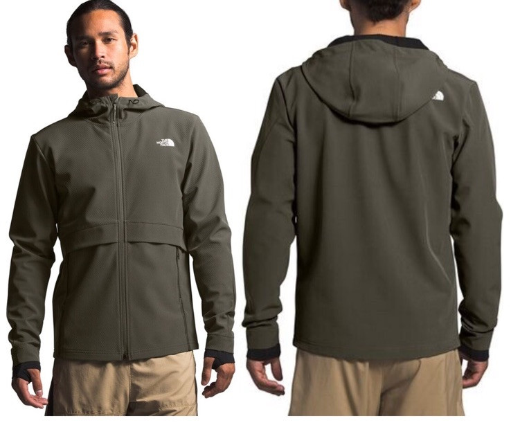 The North Face Men’s Tactical Flash Soft Shell Jacket in Gray/Black Size M for Hiking