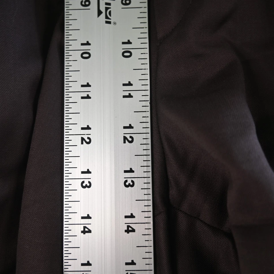Pantalones Bachrach 38x30 marrón oscuro 100 % lana plisados puños Italia para hombre Foto 3 de 4