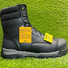 Carhartt Ground Force 8" Mens Size 14W Black Waterproof Composite Toe Work Boots