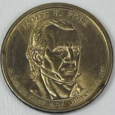 2009 D James K Polk Presidential Coin 1845 1849 $1 Statue Of Liberty