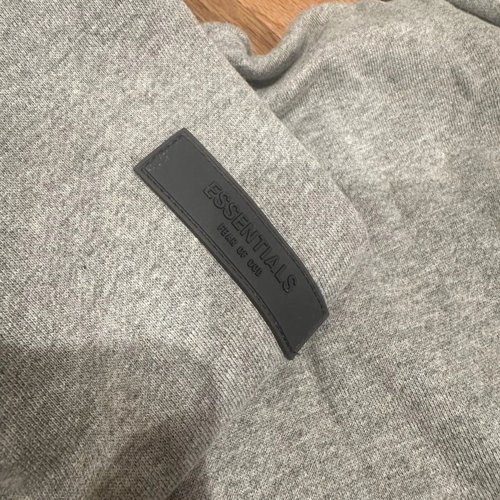 Felpa con cappuccio grigia Fear of God Essentials S XL