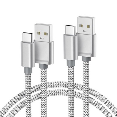 Basesailor for iPhone 17 16 Pro Max Charger Cord,USB 2Pack 6.6FT(2M), Silver 