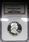 1956 Type 2 Proof Franklin Half Dollar NGC PR67 ULTRA CAMEO