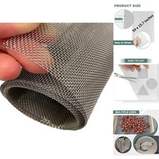 Heavy-Duty 304 Stainless Steel Wire Mesh Screen 20 Mesh 1mm Hole 15.7"x59" Roll