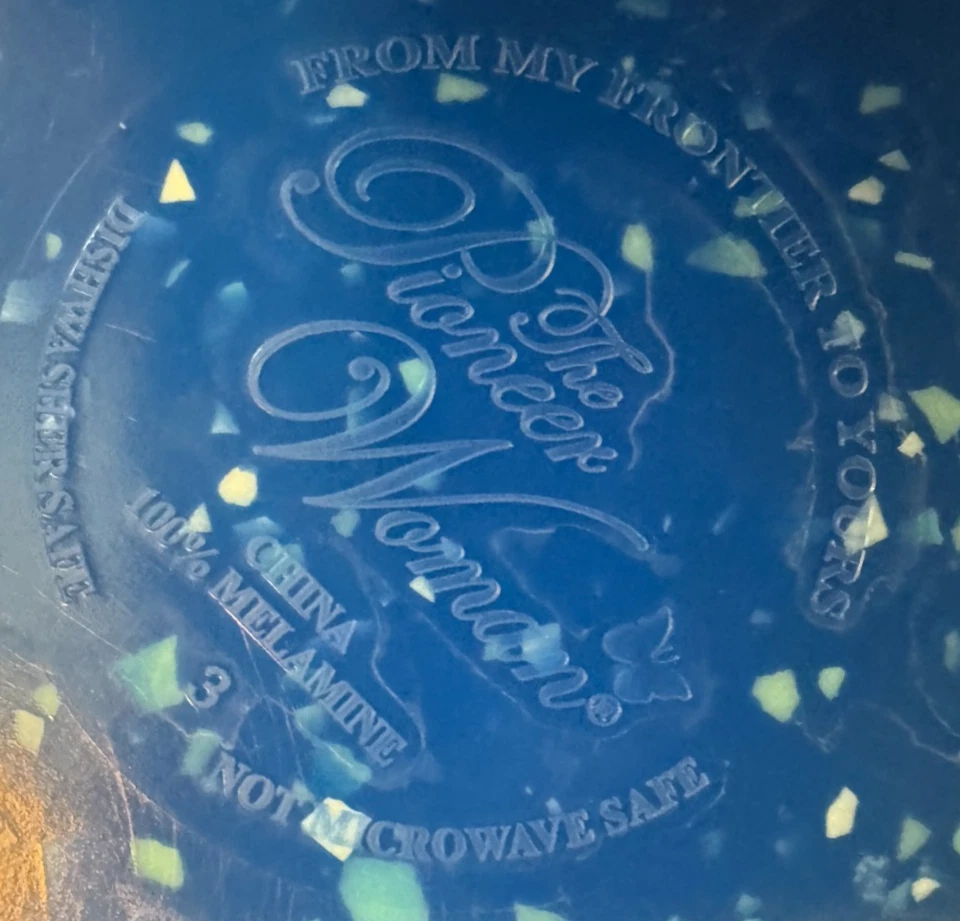 18 cuencos moteados azul cobalto JULIETTE de melamina Pioneer Woman (aspecto granito) Foto 3 de 3