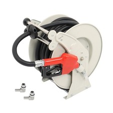 Fuel Hose Reel Retractable 3/4" x 50' Diesel Hose Reel Auto Refueling Gun