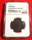 1802 Draped Bust Large Cent NGC VG Details Environment Damage *935* — photo 3