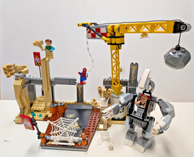 Lego Marvel set 76037 Rhino & Sandman Super Villain Team-Up w figures & books