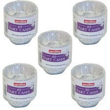 200x Small Foil Caroline Foil Mince Pie Tart Cases 1.4oz/40ml 67x20mm Recyclable