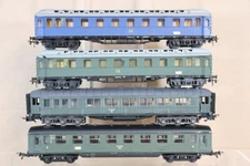 JOUEF SCHICHT HORNBY ACHO REPAINTED RAKE of 4 DR 2nd 3rd EXPRESS COACH nv