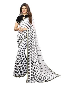 black chiffon saree party wear