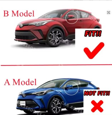 Mirror Cover Black Bat Style for Toyota CHR C HR C-HR 2017-2023