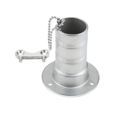 Boat Deck Fuel Filler - 316 Stainless Steel Marine Fuel Cover With Mirror Polish Finish, Silver