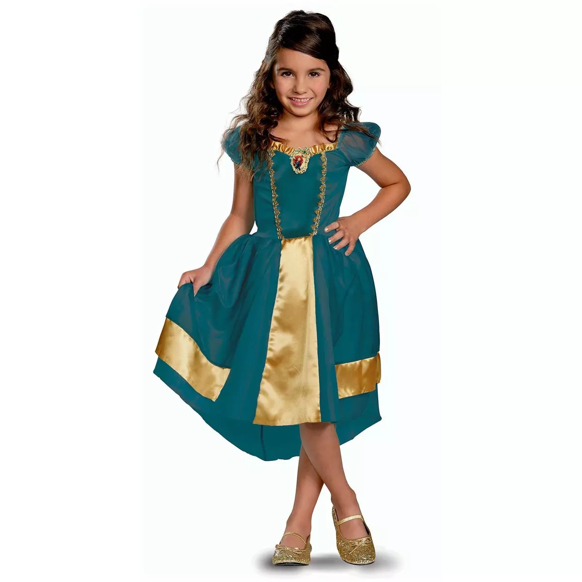 Kids Official Disney Classic Brave Merida Costume Girls Princess Fancy Dress