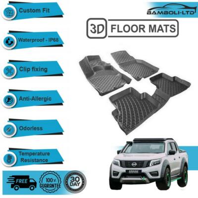 3D Molded Interior Car Floor Mat for Nissan Navara Frontier 2014-UP (Black)
