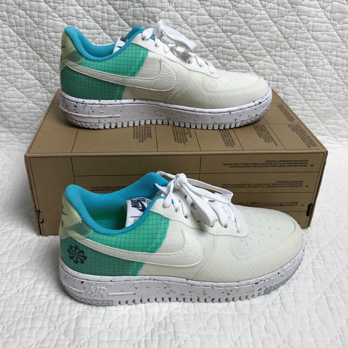 Nike Air Force 1 Low Crater M2Z2 Shoes Women's SZ 8 Turquoise