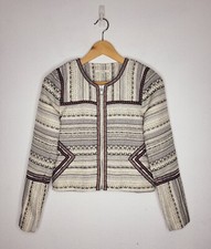 Tularosa Women's Griffin Geometric Metallic Embroidered Jacket Size Xs