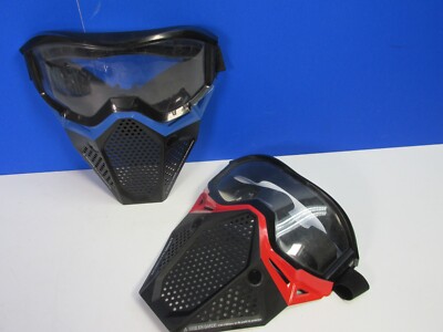 Original 2 NERF RIVAL GESICHTSMASKEN Dart N-STRIKE ELITE rot blau WAFFENSCHUTZ