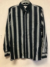 MSRP 45 Sun  Stone Men's Vertical Striped Shirt Size Small