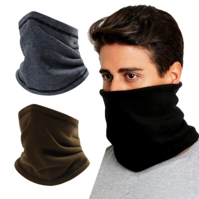 Winter Neck Warmer Gaiter Fleece Windproof Face Mask Cover Cold Weather  Scarf
