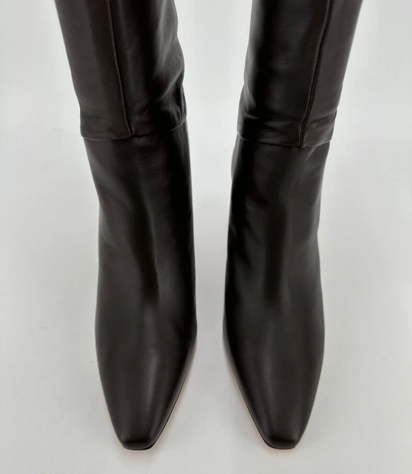 Bota Everlane The hasta la rodilla con tacón de plátano en cuero marrón talla 7,5 para mujer Foto 3 de 4