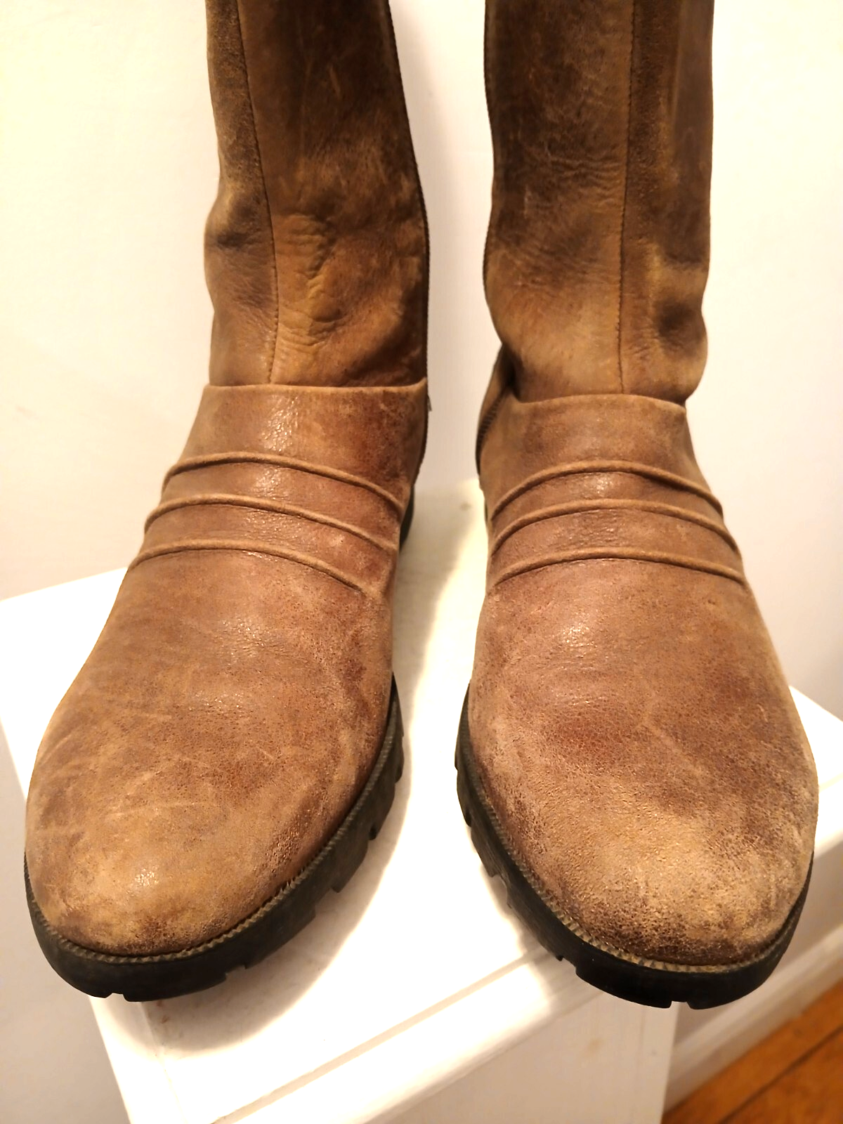 Stivali donna Merrell taglia 8 5 vera metà polpaccio fienile zip laterale marrone