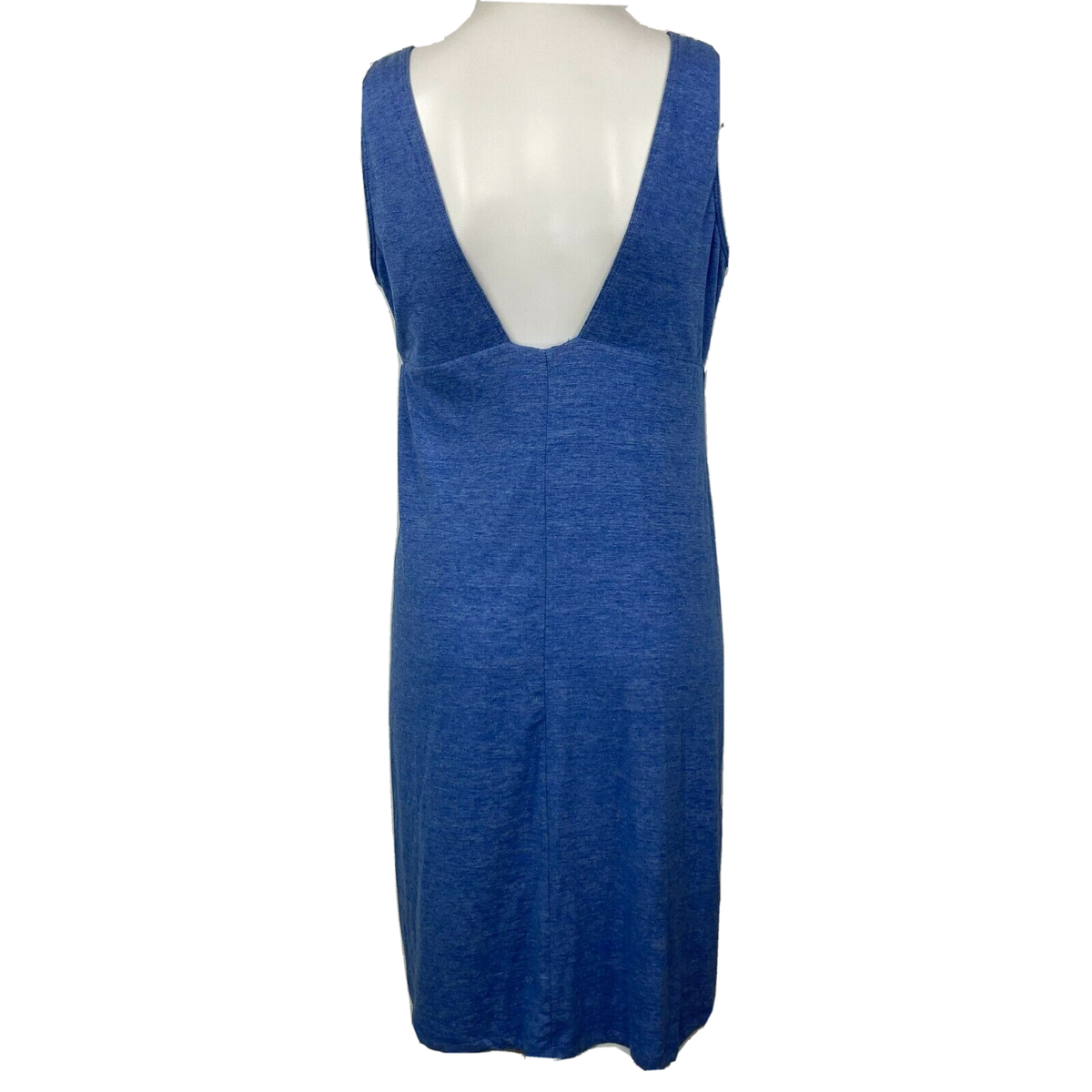 Kyodan Dress Womens Sz M Blue Jersey Knit Stretch V Neck Casual Sundress |  eBay
