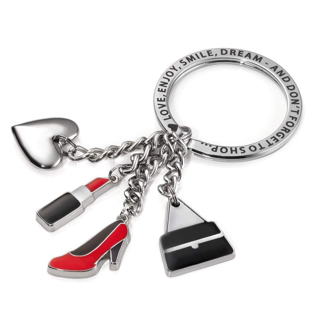 Troika Metal Keyring SHE LOVES IT (SHOPPING) CHARM key chain