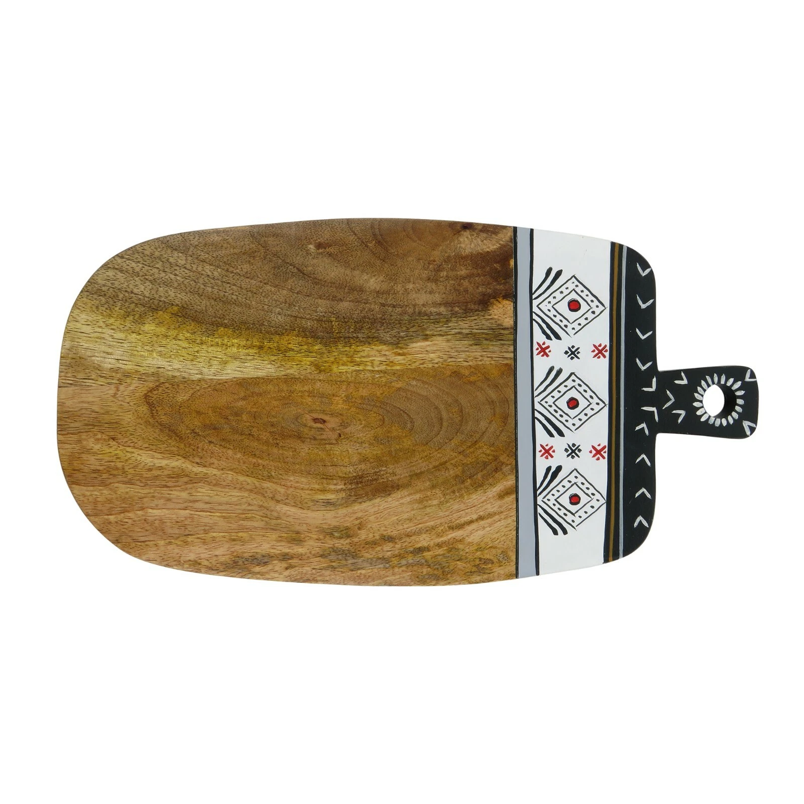 Oussum Wooden Hand Printed Serving Chopping Board Wood Cutting Board With Handle