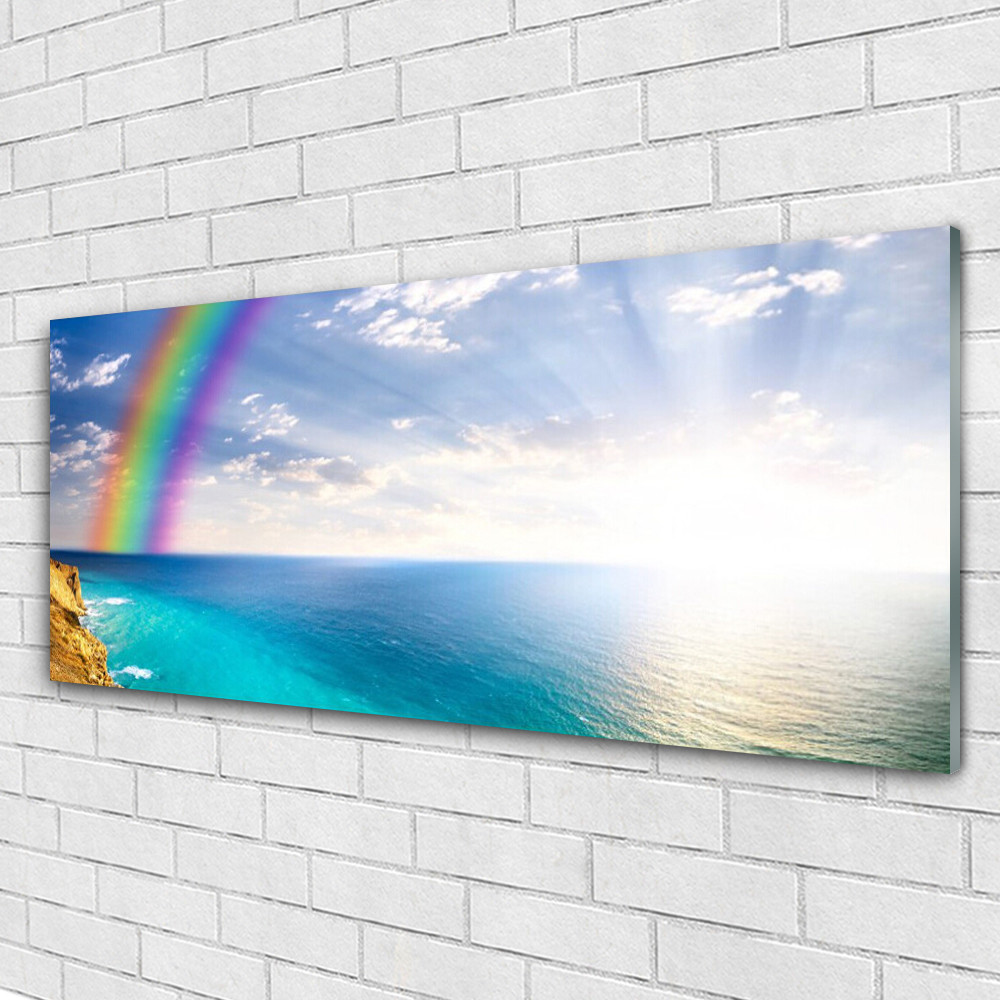 Image sur verre 125x50 paysage de mer pour créer une ambiance apaisante dans le salon