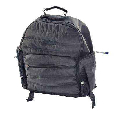 Baby Diaper Bag Backpack Eddie Bauer Gray Black Nylon  display picture 2