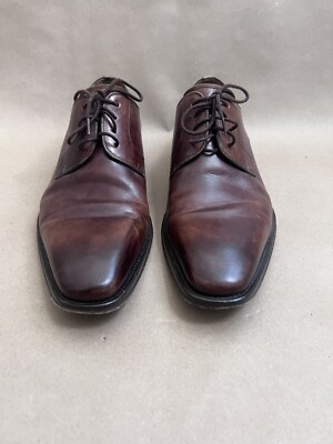 Magnanni Shoes Men 13 Brown Leather Squared Apron Toe Derby Oxford Dress Lace Up Magnanni Men main image 4