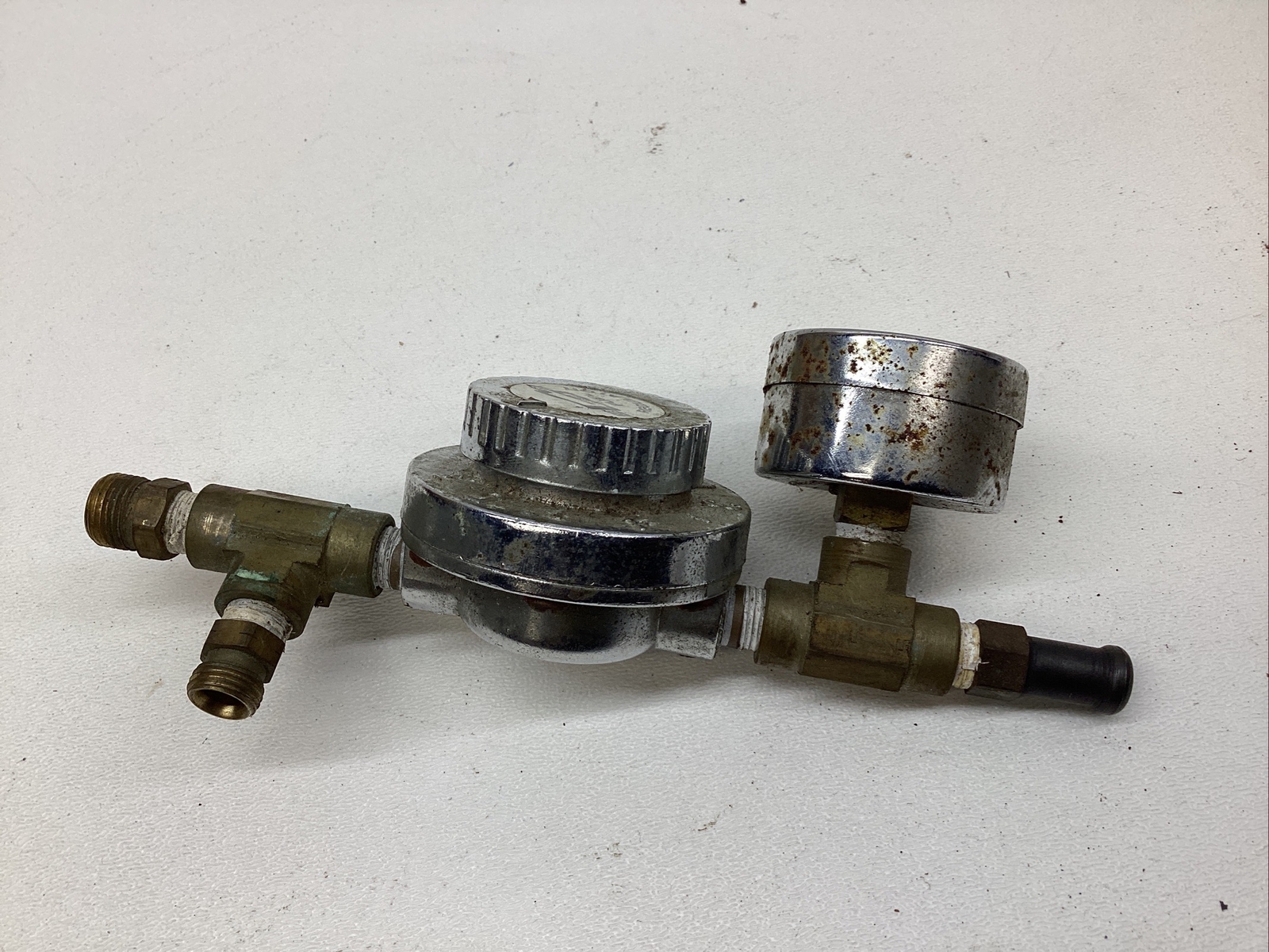 VINTAGE MR. GASKET FUEL PRESSURE REGULATOR + GAUGE ASSEMBLY eBay