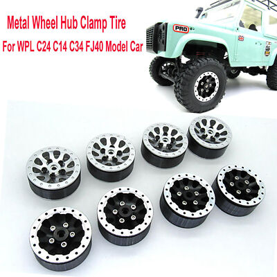 4X Metal Upgraded Car Wheel Hub Clamp Tire For WPL C24 C14 C34 FJ40 Model RC Car