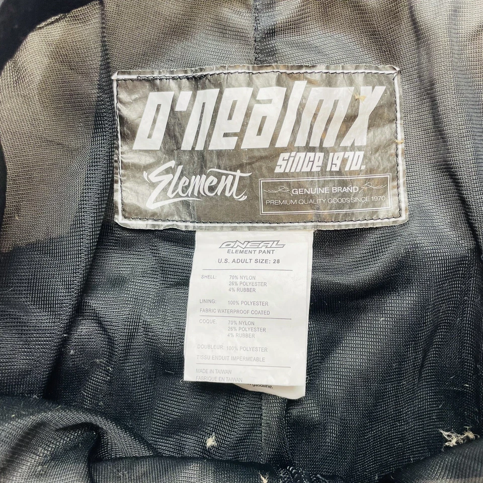 Pantalones Oneal Element Adulto 28 Dirt Bike Quad Carreras Motocross ATV Malla Forrados Foto 3 de 4