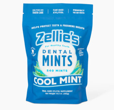 Zellie's 100 Xylitol Sugar Free Cool Mint Breath Mints Non-GMO, 540 Count