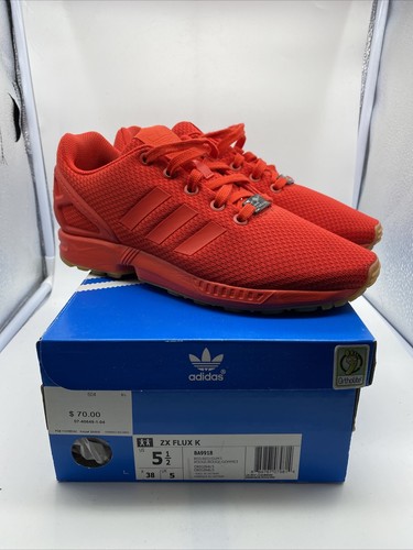 Adidas Originals ZX Flux K Torsion Athletic RedShoes Size 5.5 | eBay