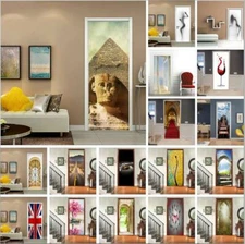 PVC Pyramid Halloween Door Sticker Art Wall Decals Mural 3D Home Room Decor