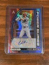 2020 Panini Prizm Draft Picks Casey Martin Blue Hyper Prizm Auto Power Surge