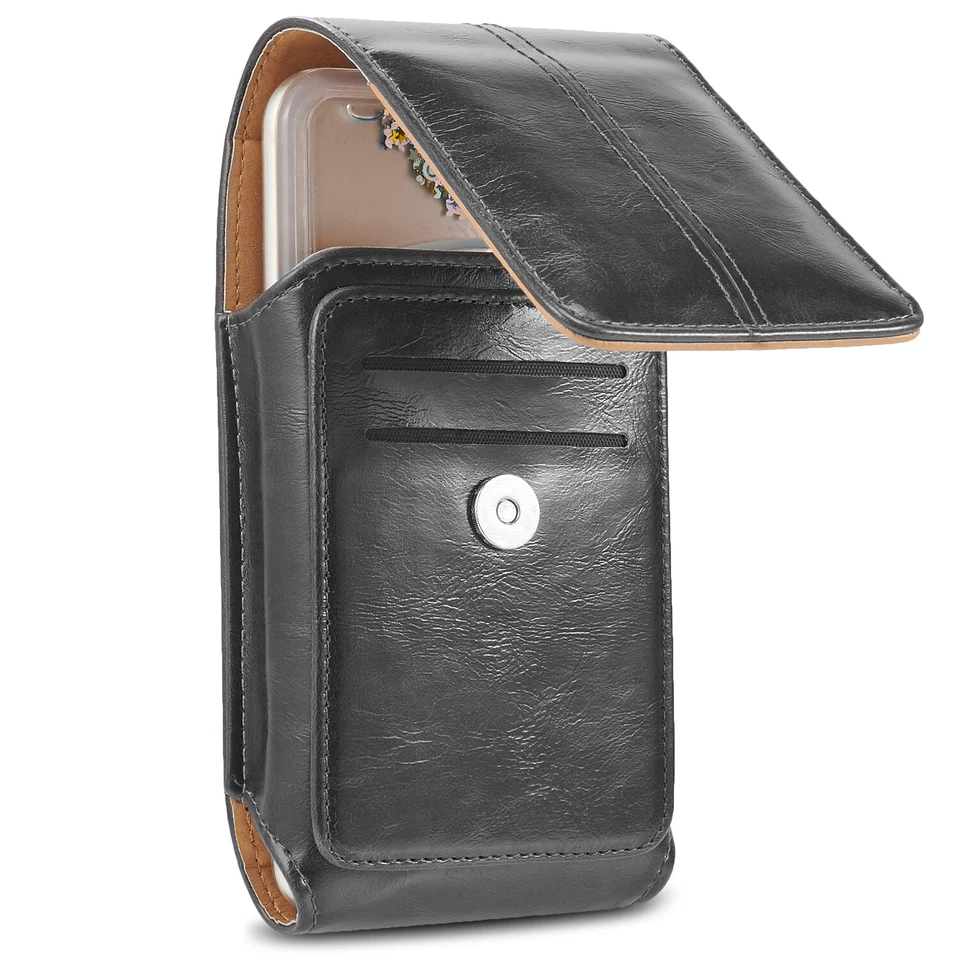 Vertical Carry Leather Belt Clip Holster Pouch Case Cover for iPhone Samsung - Image 4 of 4