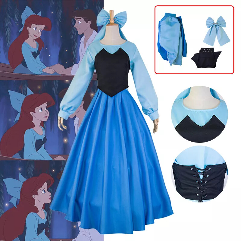 Disfraz de La Sirenita Ariel Princesa Juegos con disfraces Vestido Carnaval Mujeres Ropa