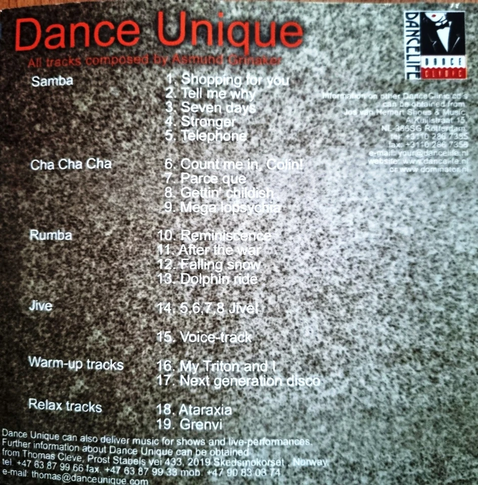 DANCE UNIQUE STRONGER Samba – Cha Cha Cha – Rumba – Jive – Warm-up tracks - Bild 4 von 4