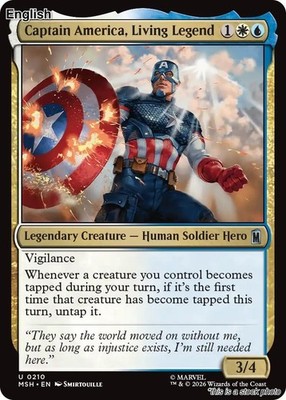 (Preorder) Captain America, Living Legend EN [MSH - 210] - NM TCG MTG